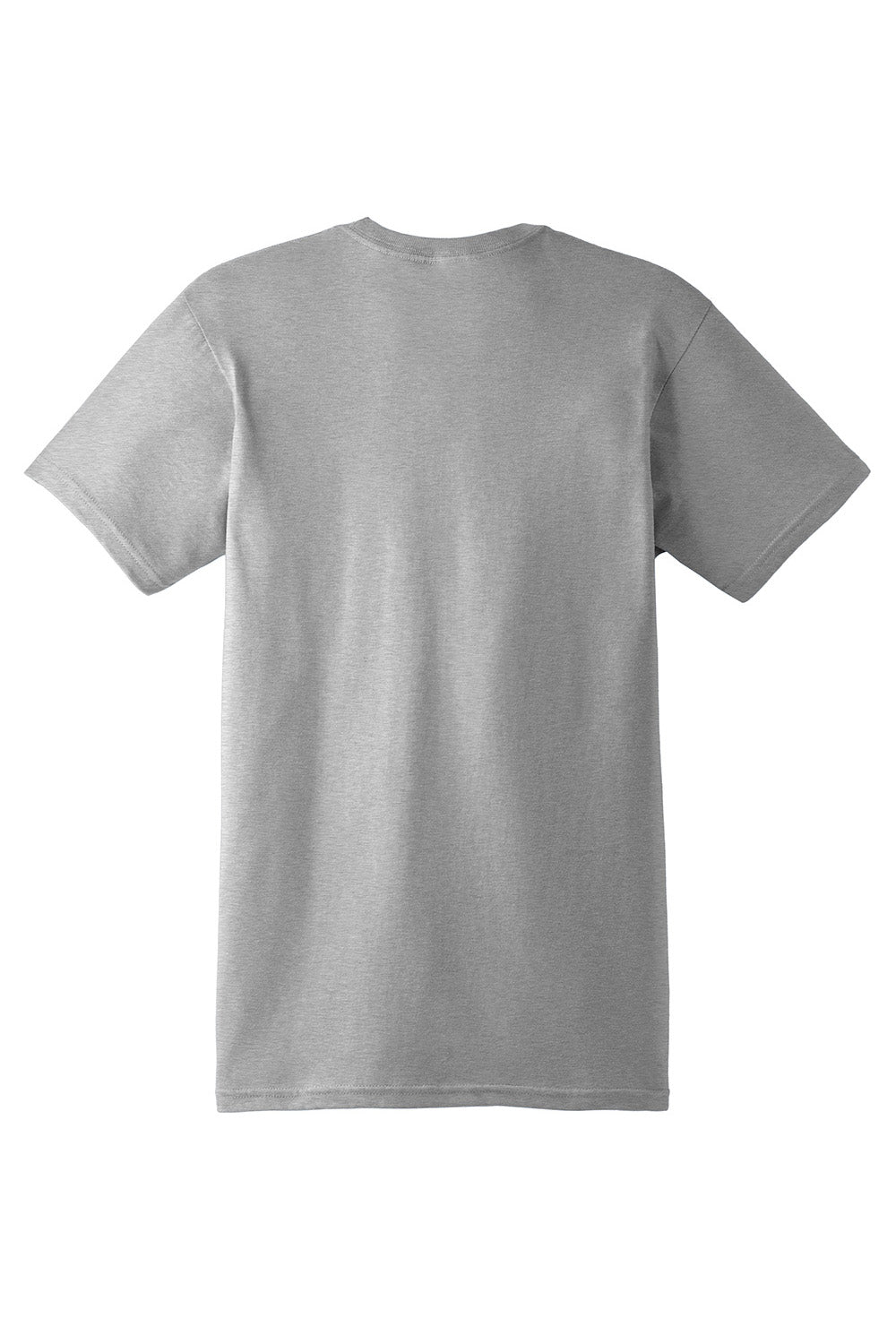 Hanes 4980 Mens Nano-T Short Sleeve Crewneck T-Shirt Ash Grey Flat Back