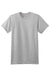 Hanes 4980 Mens Nano-T Short Sleeve Crewneck T-Shirt Ash Grey Flat Front