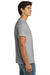 Hanes 4980 Mens Nano-T Short Sleeve Crewneck T-Shirt Ash Grey Model Side