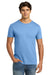 Hanes 4980 Mens Nano-T Short Sleeve Crewneck T-Shirt Carolina Blue Model Front