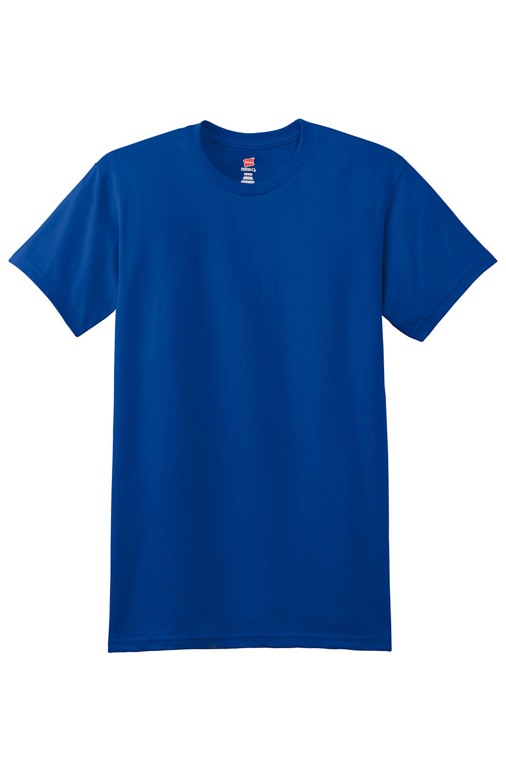 Hanes 4980 Mens Nano-T Short Sleeve Crewneck T-Shirt Deep Royal Blue Flat Front