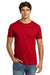 Hanes 4980 Mens Nano-T Short Sleeve Crewneck T-Shirt Deep Red Model Front