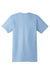 Hanes 4980 Mens Nano-T Short Sleeve Crewneck T-Shirt Light Blue Flat Back