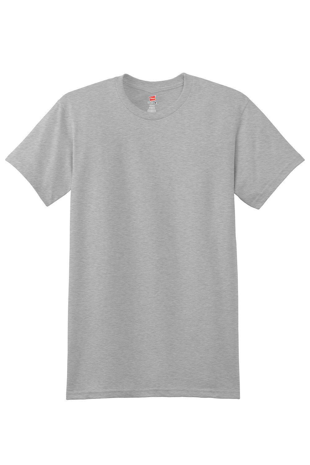 Hanes 4980 Mens Nano-T Short Sleeve Crewneck T-Shirt Light Steel Grey Flat Front