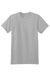 Hanes 4980 Mens Nano-T Short Sleeve Crewneck T-Shirt Light Steel Grey Flat Front