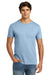 Hanes 4980 Mens Nano-T Short Sleeve Crewneck T-Shirt Light Blue Model Front