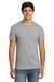 Hanes 4980 Mens Nano-T Short Sleeve Crewneck T-Shirt Light Steel Grey Model Front