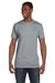 Hanes 4980 Mens Nano-T Short Sleeve Crewneck T-Shirt Vintage Grey Model Front