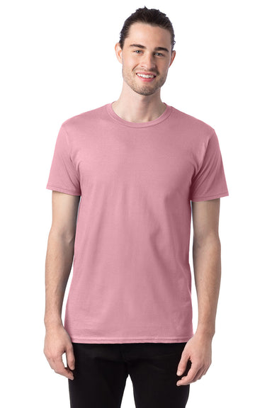 Hanes 4980 Mens Nano-T Short Sleeve Crewneck T-Shirt Mauve Model Front