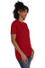 Hanes 4980 Mens Nano-T Short Sleeve Crewneck T-Shirt Heather Pepper Red Model 3Q