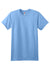 Hanes 4980 Mens Nano-T Short Sleeve Crewneck T-Shirt Carolina Blue Flat Front