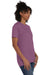 Hanes 4980 Mens Nano-T Short Sleeve Crewneck T-Shirt Heather Purple Rain Model 3Q