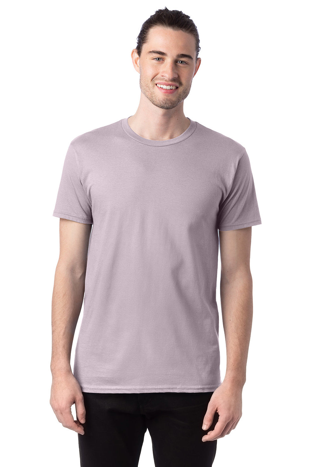 Hanes 4980 Mens Nano-T Short Sleeve Crewneck T-Shirt Iced Mocha Model Front