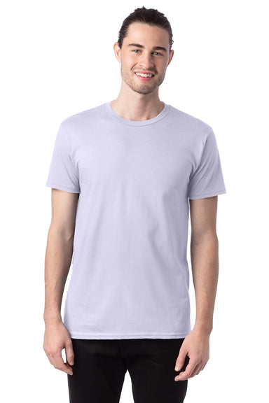 Hanes 4980 Mens Nano-T Short Sleeve Crewneck T-Shirt Urban Lilac Purple Model Front