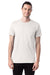 Hanes 4980 Mens Nano-T Short Sleeve Crewneck T-Shirt Parchment Model Front