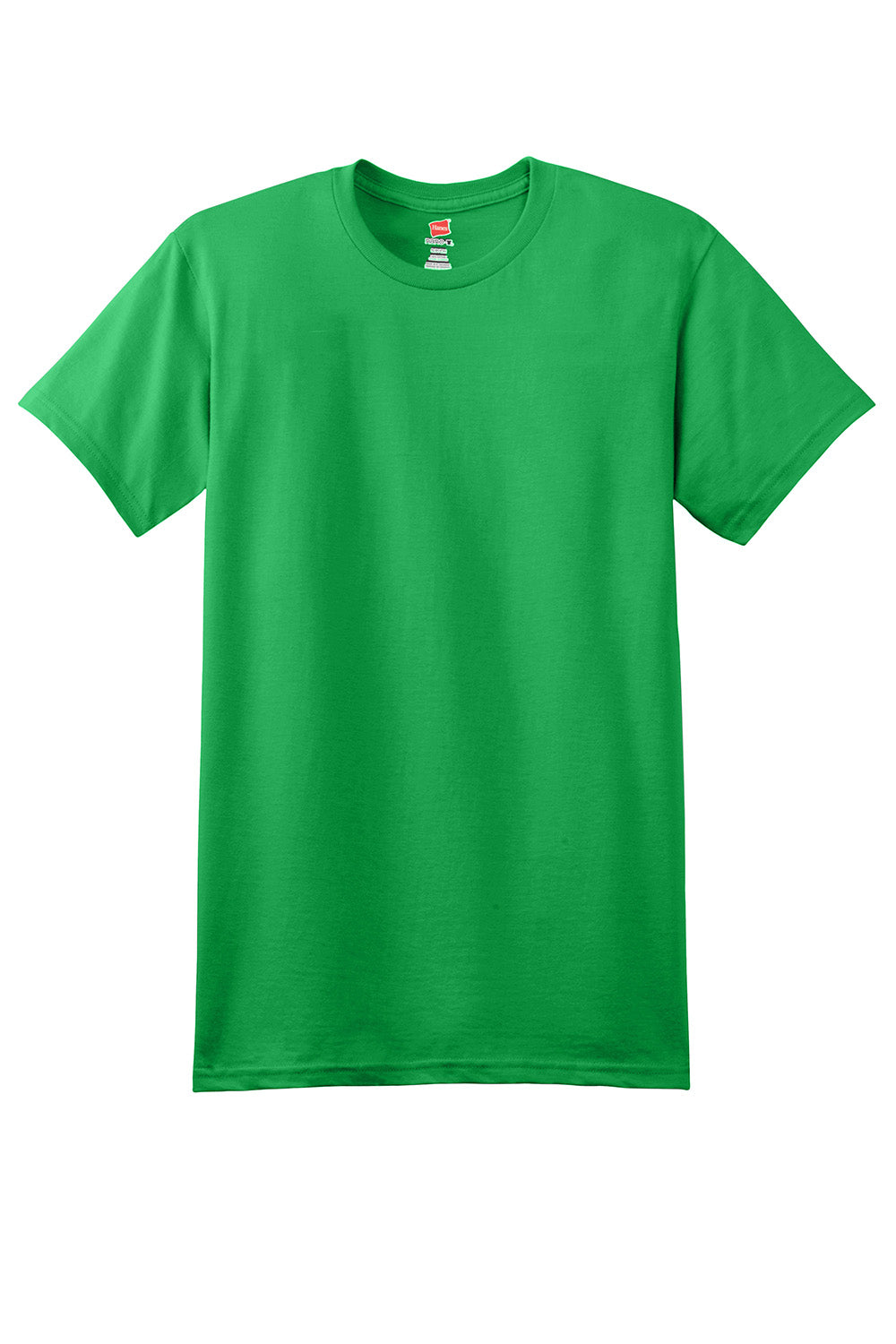 Hanes 4980 Mens Nano-T Short Sleeve Crewneck T-Shirt Kelly Green Flat Front