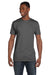 Hanes 498PT Mens Perfect-T PreTreat Short Sleeve Crewneck T-Shirt Smoke Grey Model Front