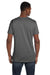 Hanes 498PT Mens Perfect-T PreTreat Short Sleeve Crewneck T-Shirt Smoke Grey Model Back