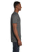 Hanes 498PT Mens Perfect-T PreTreat Short Sleeve Crewneck T-Shirt Smoke Grey Model Side