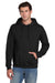 Jerzees 4997M/4997/4997MR Mens Super Sweats NuBlend Pill Resistant Fleece Hooded Sweatshirt Hoodie w/ Pouch Pocket Black Model Front