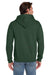 Jerzees 4997M/4997/4997MR Mens Super Sweats NuBlend Pill Resistant Fleece Hooded Sweatshirt Hoodie w/ Pouch Pocket Forest Green Model Back