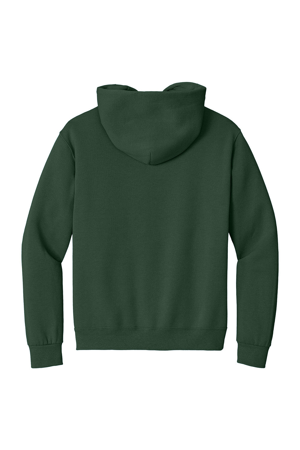 Jerzees 4997M/4997/4997MR Mens Super Sweats NuBlend Pill Resistant Fleece Hooded Sweatshirt Hoodie w/ Pouch Pocket Forest Green Flat Back