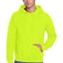 Jerzees Mens Super Sweats NuBlend Pill Resistant Fleece Hooded Sweatshirt Hoodie w/ Pouch Pocket - Safety Green