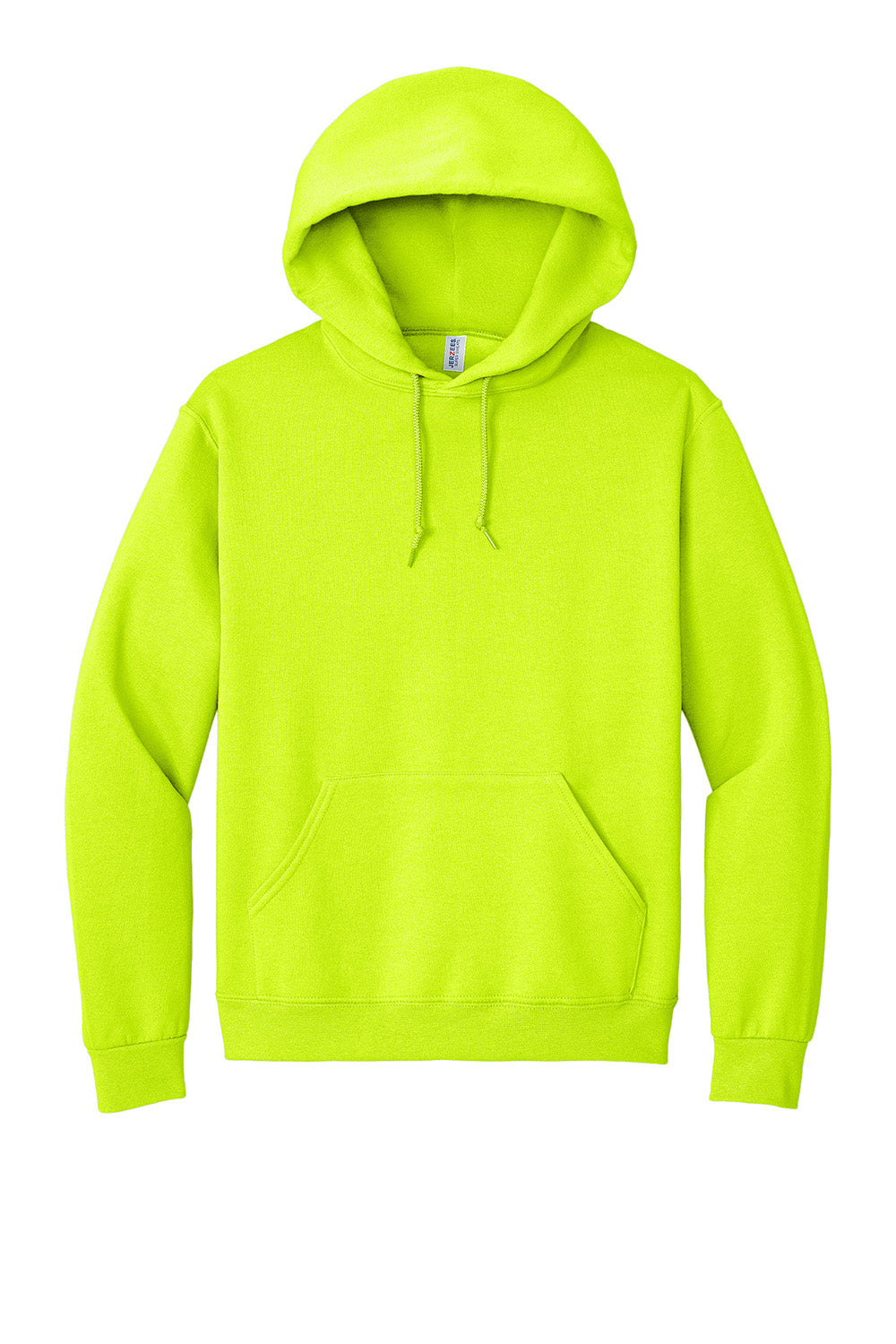 Jerzees 4997M/4997/4997MR Mens Super Sweats NuBlend Pill Resistant Fleece Hooded Sweatshirt Hoodie w/ Pouch Pocket Safety Green Flat Front