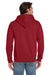 Jerzees 4997M/4997/4997MR Mens Super Sweats NuBlend Pill Resistant Fleece Hooded Sweatshirt Hoodie w/ Pouch Pocket True Red Model Back