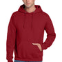 Jerzees Mens Super Sweats NuBlend Pill Resistant Fleece Hooded Sweatshirt Hoodie w/ Pouch Pocket - True Red