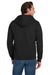 Jerzees 4999M/4999/4999MR Mens Super Sweats NuBlend Pill Resistant Fleece Full Zip Hooded Sweatshirt Hoodie w/ Pockets Black Model Back