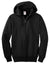 Jerzees 4999M/4999/4999MR Mens Super Sweats NuBlend Pill Resistant Fleece Full Zip Hooded Sweatshirt Hoodie w/ Pockets Black Flat Front