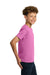 Gildan 5000B/G500B Youth Short Sleeve Crewneck T-Shirt Azalea Pink Model Side