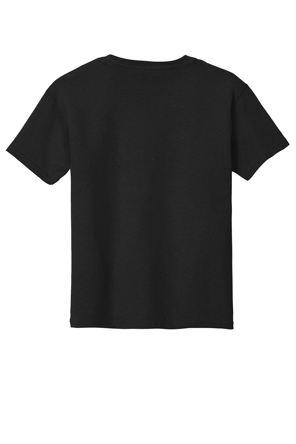 Gildan 5000B/G500B Youth Short Sleeve Crewneck T-Shirt Black Flat Back