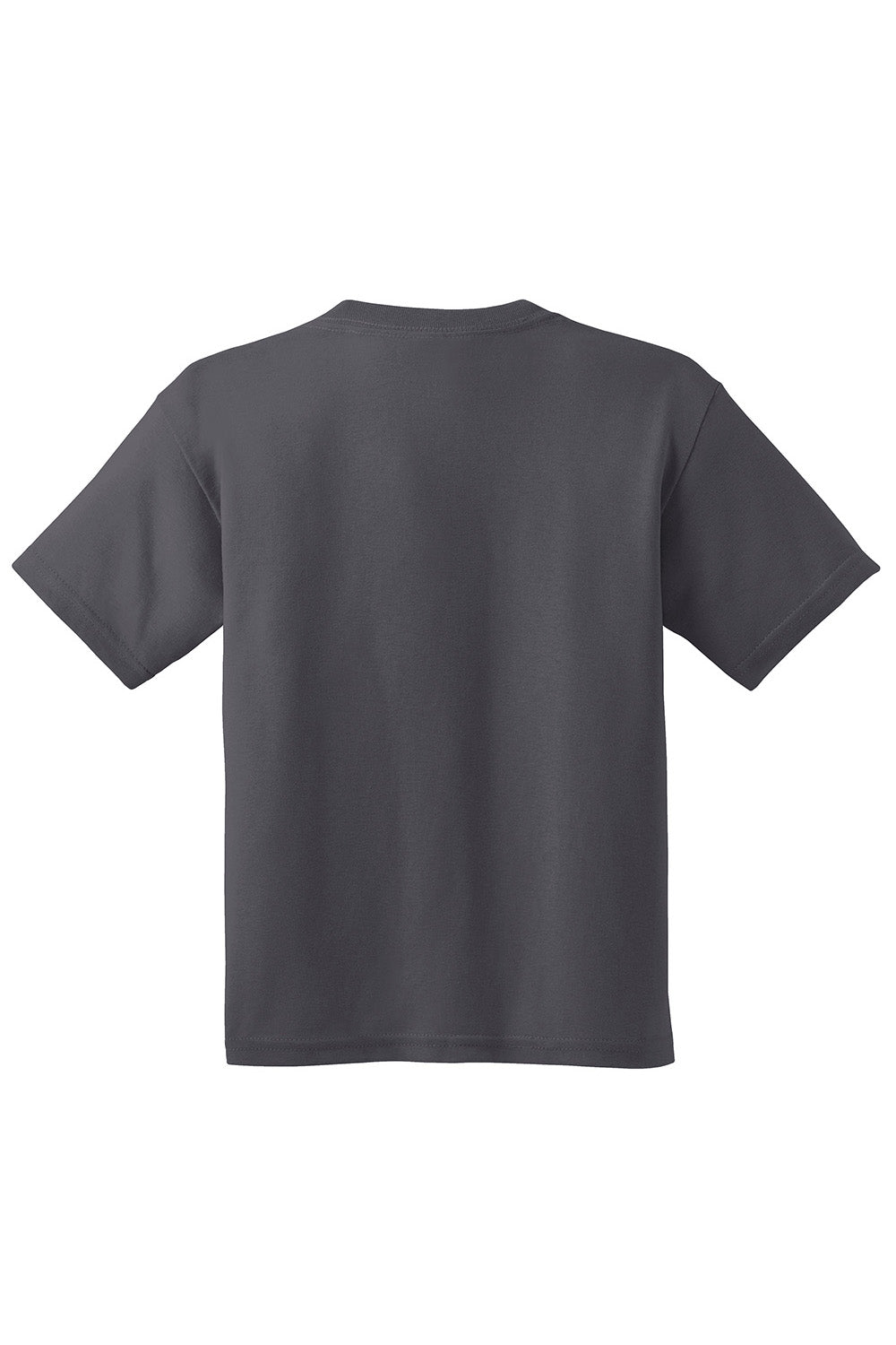 Gildan 5000B/G500B Youth Short Sleeve Crewneck T-Shirt Charcoal Grey Flat Back