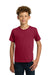 Gildan 5000B/G500B Youth Short Sleeve Crewneck T-Shirt Cardinal Red Model Front