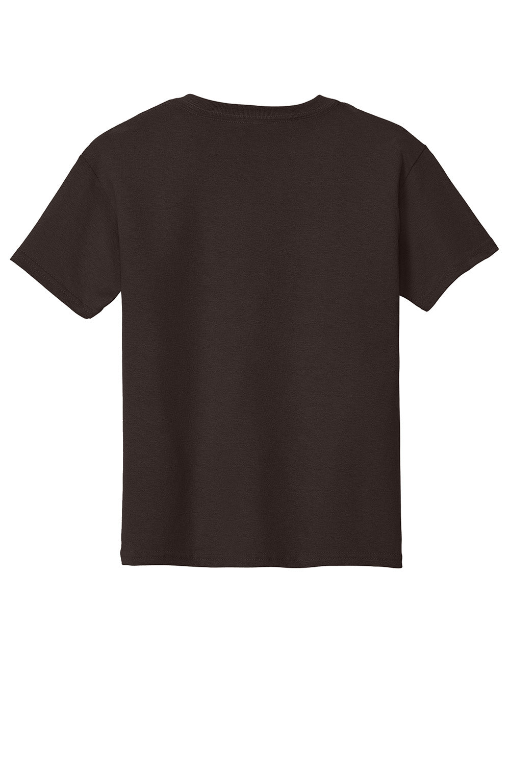 Gildan 5000B/G500B Youth Short Sleeve Crewneck T-Shirt Dark Chocolate Brown Flat Back