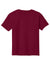 Gildan 5000B/G500B Youth Short Sleeve Crewneck T-Shirt Garnet Red Flat Back