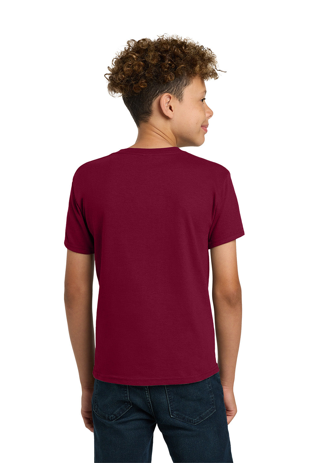 Gildan 5000B/G500B Youth Short Sleeve Crewneck T-Shirt Garnet Red Model Back