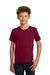 Gildan 5000B/G500B Youth Short Sleeve Crewneck T-Shirt Garnet Red Model Front