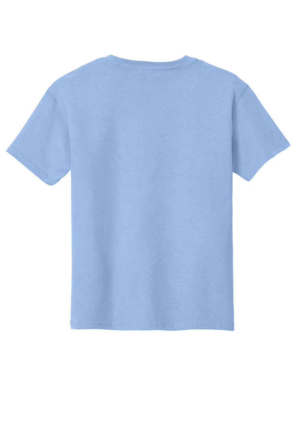 Gildan 5000B/G500B Youth Short Sleeve Crewneck T-Shirt Light Blue Flat Back