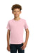 Gildan 5000B/G500B Youth Short Sleeve Crewneck T-Shirt Light Pink Model Front