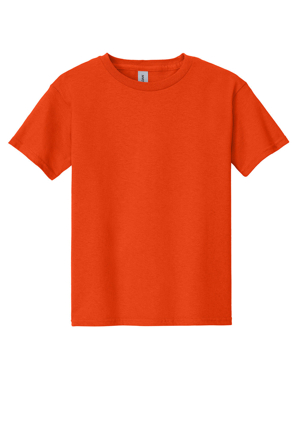 Gildan 5000B/G500B Youth Short Sleeve Crewneck T-Shirt Orange Flat Front