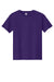 Gildan 5000B/G500B Youth Short Sleeve Crewneck T-Shirt Purple Flat Front