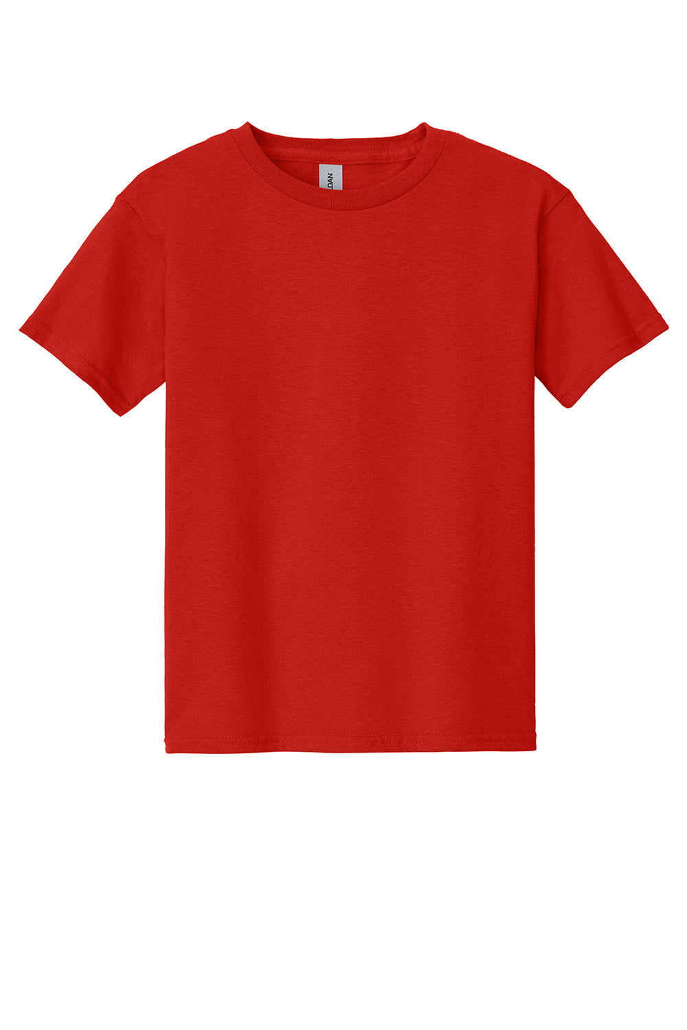 Gildan 5000B/G500B Youth Short Sleeve Crewneck T-Shirt Red Flat Front