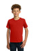 Gildan 5000B/G500B Youth Short Sleeve Crewneck T-Shirt Red Model Front