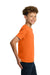 Gildan 5000B/G500B Youth Short Sleeve Crewneck T-Shirt Safety Orange Model Side