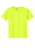 Gildan 5000B/G500B Youth Short Sleeve Crewneck T-Shirt Safety Green Flat Front