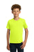 Gildan 5000B/G500B Youth Short Sleeve Crewneck T-Shirt Safety Green Model Front