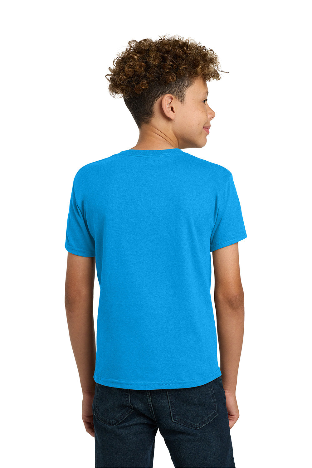 Gildan 5000B/G500B Youth Short Sleeve Crewneck T-Shirt Sapphire Blue Model Back